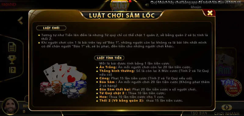 Luật chơi chung của sâm Hit Club