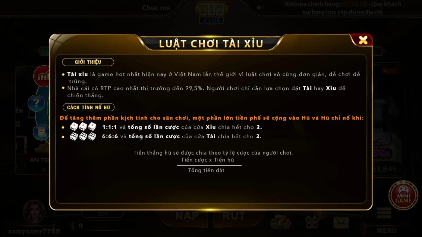 Tìm hiểu luật chơi Tài Xỉu online Hit Club